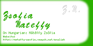 zsofia mateffy business card