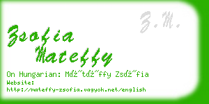 zsofia mateffy business card